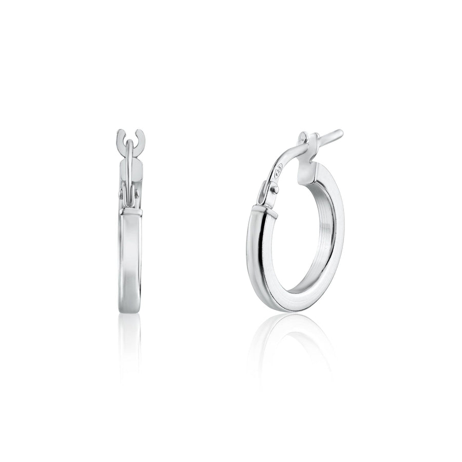 Aretes Aro Plano de 2 mm en Plata 925 – Elegancia discreta