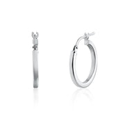 Aretes Aro Plano de 2 mm en Plata 925 – Elegancia discreta