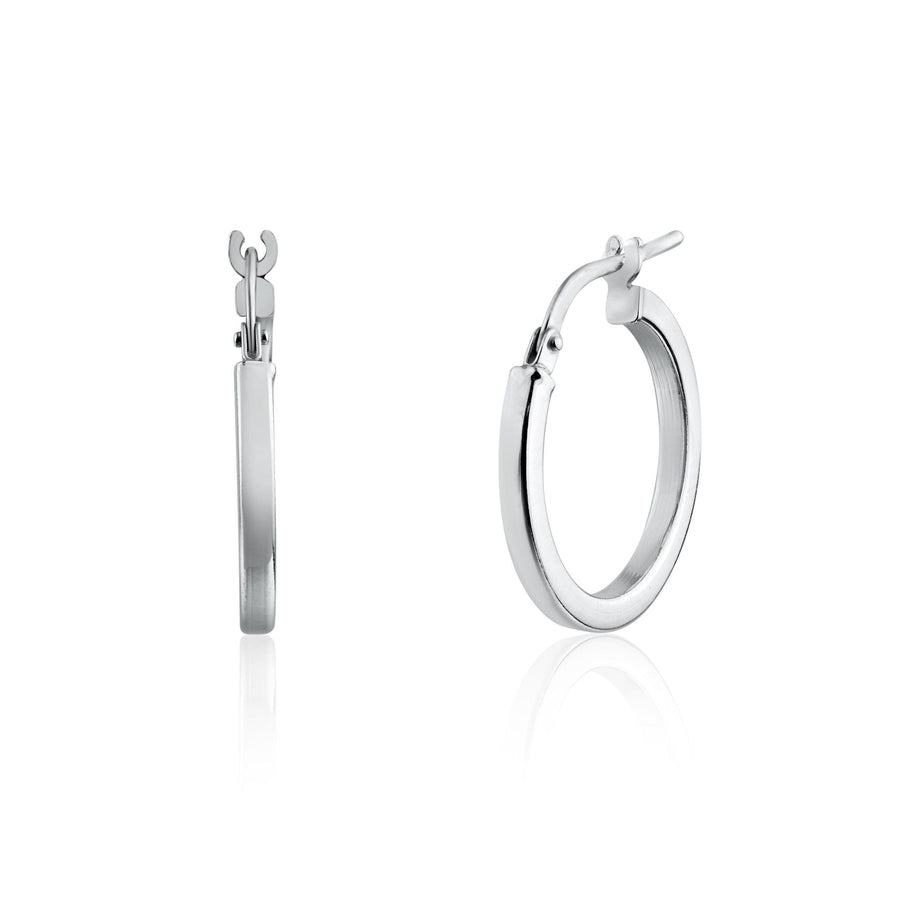 Aretes Aro Plano de 2 mm en Plata 925 – Elegancia discreta