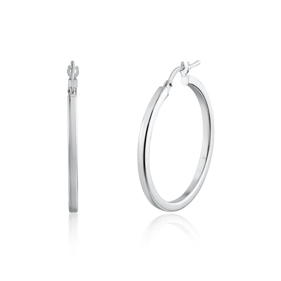 Aretes Aro Plano de 2 mm en Plata 925 – Elegancia discreta