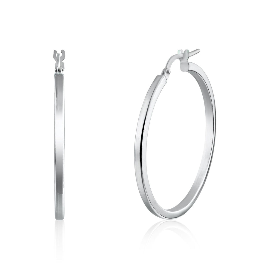 Aretes Aro Plano de 2 mm en Plata 925 – Elegancia discreta