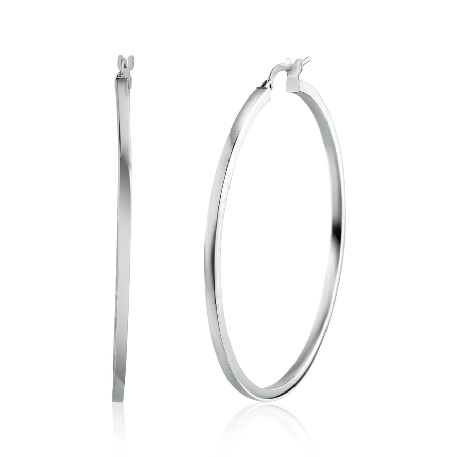 Aretes Aro Plano de 2 mm en Plata 925 – Elegancia discreta