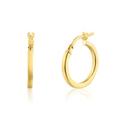 Aretes Aro Plano de 2 mm en Plata 925 – Elegancia discreta