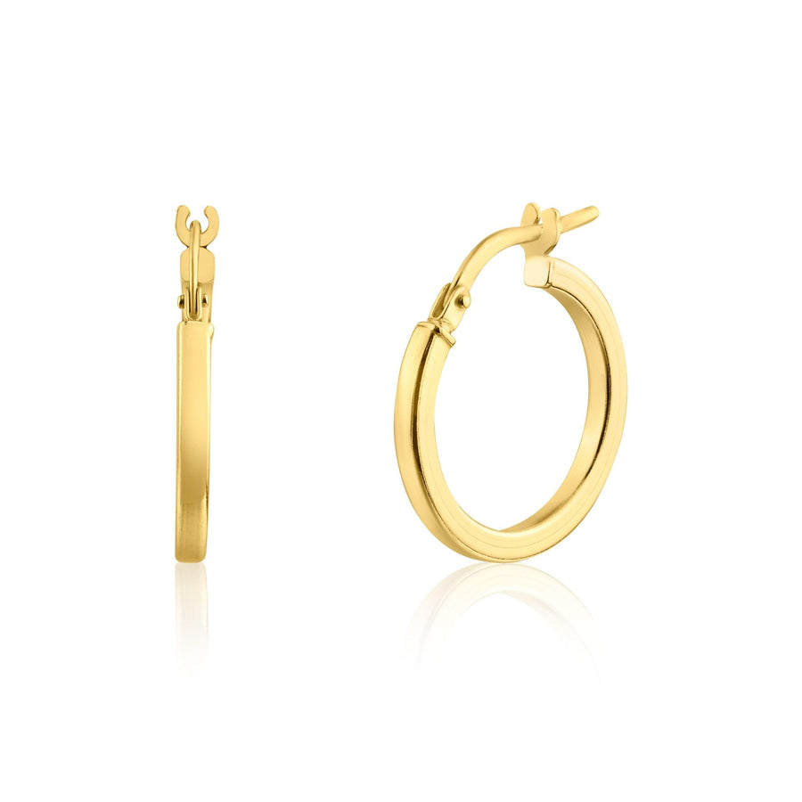 Aretes Aro Plano de 2 mm en Plata 925 – Elegancia discreta