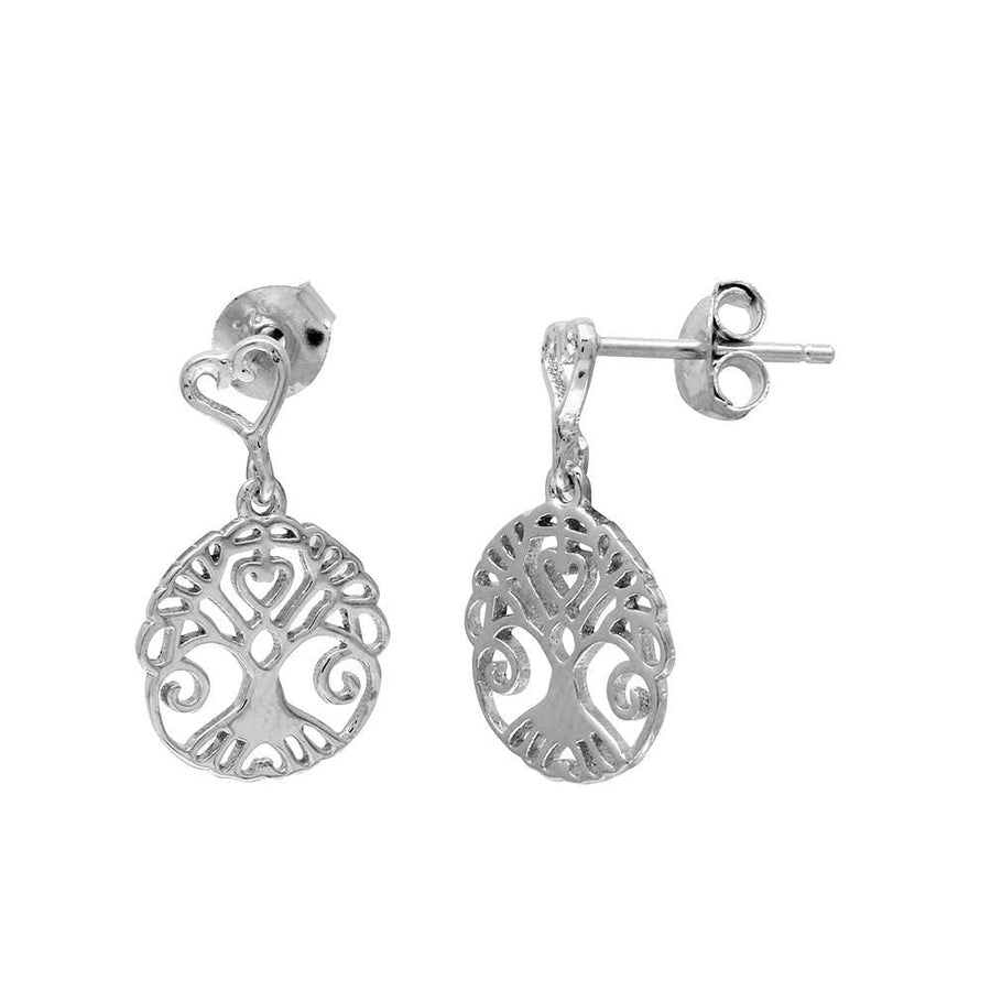 Aretes Árbol de la Vida en Disco de Plata 925 – Conexión y crecimiento