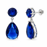 Aretes Gota Colgante con Circonitas en Plata 925 – Color que brilla