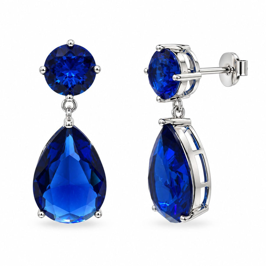 Aretes Gota Colgante con Circonitas en Plata 925 – Color que brilla