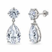 Aretes Gota Colgante con Circonitas en Plata 925 – Color que brilla
