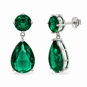 Aretes Gota Colgante con Circonitas en Plata 925 – Color que brilla