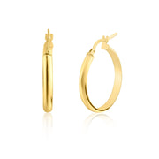 Aretes Aro Media Caña en Plata 925 – Elegancia discreta