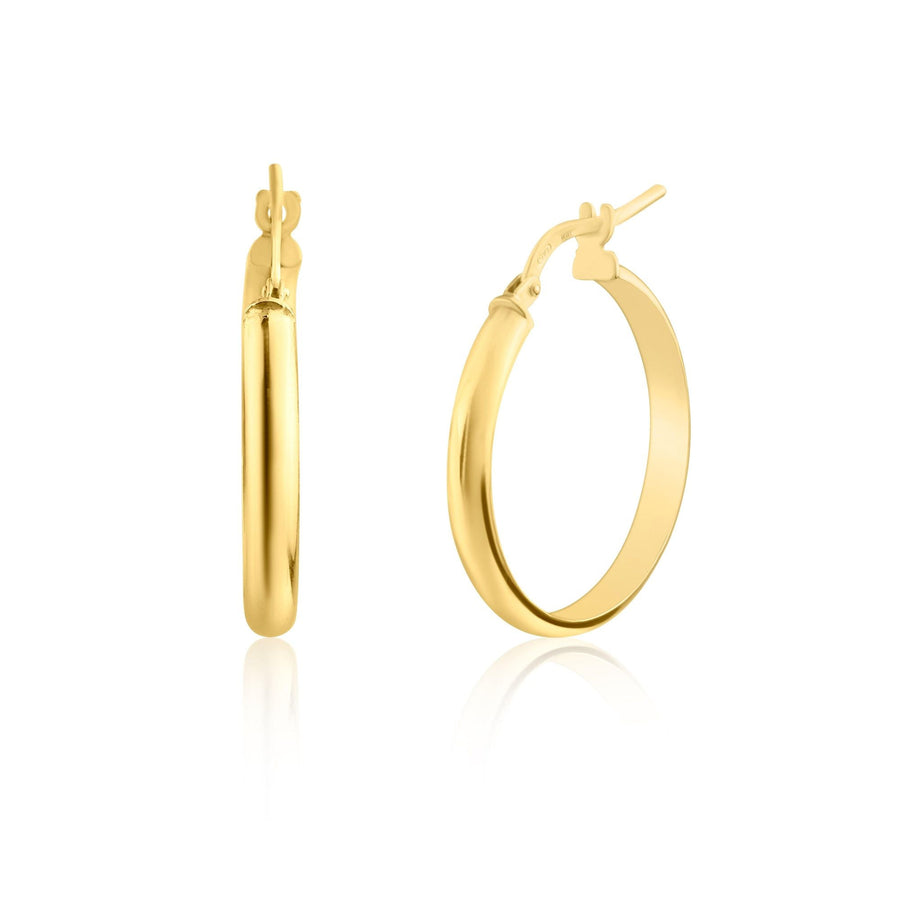 Aretes Aro Media Caña en Plata 925 – Elegancia discreta