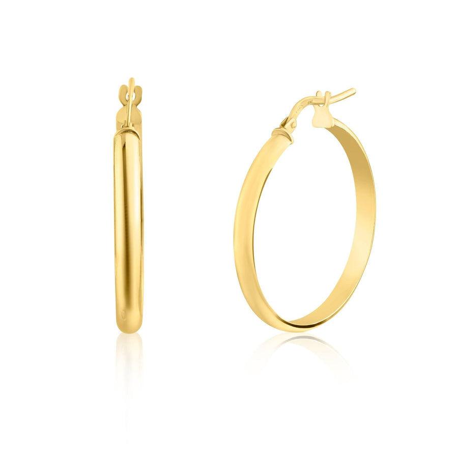 Aretes Aro Media Caña en Plata 925 – Elegancia discreta