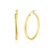 Aretes Aro Media Caña en Plata 925 – Elegancia discreta