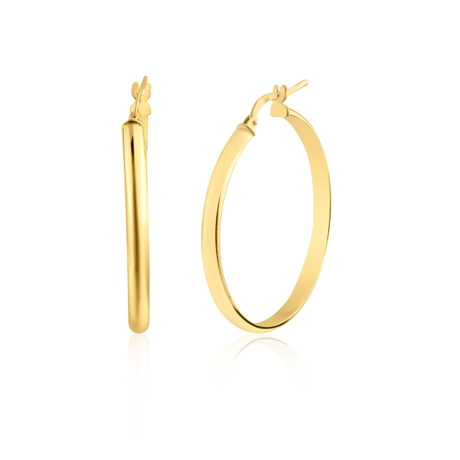 Aretes Aro Media Caña en Plata 925 – Elegancia discreta
