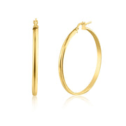 Aretes Aro Media Caña en Plata 925 – Elegancia discreta