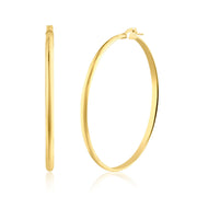 Aretes Aro Media Caña en Plata 925 – Elegancia discreta