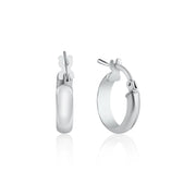 Aretes Aro Media Caña en Plata 925 – Elegancia discreta