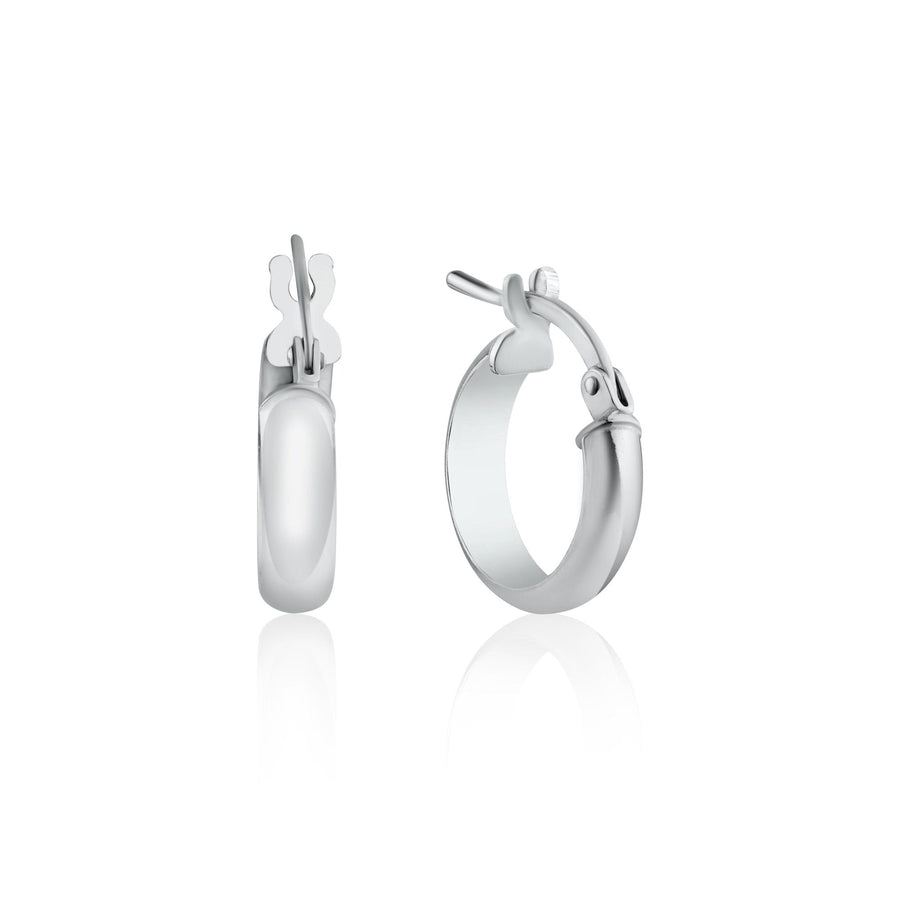 Aretes Aro Media Caña en Plata 925 – Elegancia discreta