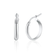Aretes Aro Media Caña en Plata 925 – Elegancia discreta
