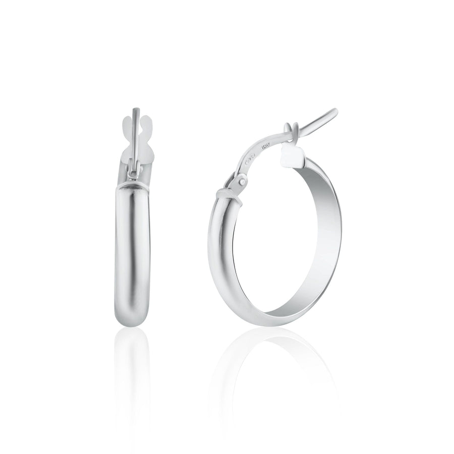 Aretes Aro Media Caña en Plata 925 – Elegancia discreta