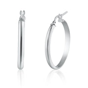 Aretes Aro Media Caña en Plata 925 – Elegancia discreta