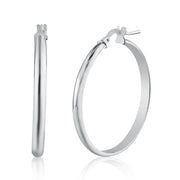 Aretes Aro Media Caña en Plata 925 – Elegancia discreta