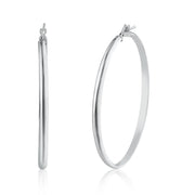 Aretes Aro Media Caña en Plata 925 – Elegancia discreta