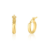 Aretes Aro Media Caña en Plata 925 – Elegancia discreta