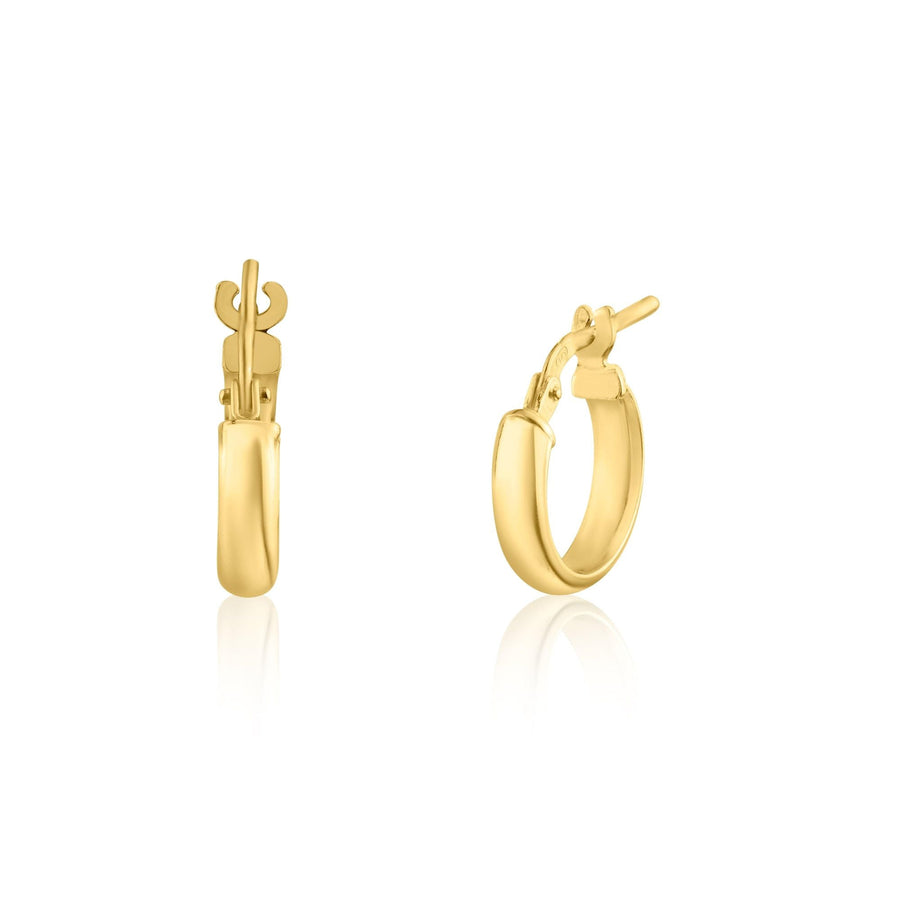 Aretes Aro Media Caña en Plata 925 – Elegancia discreta