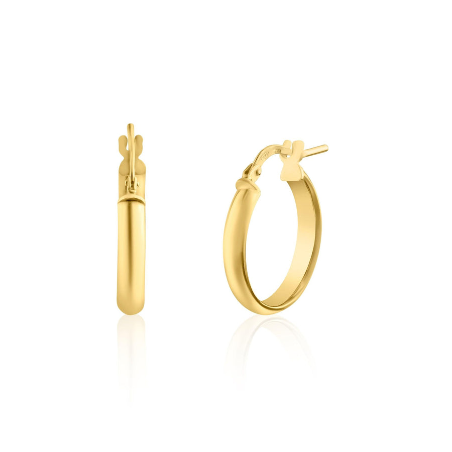 Aretes Aro Media Caña en Plata 925 – Elegancia discreta