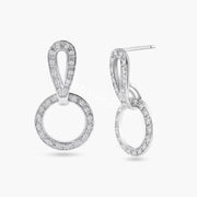 Aretes Círculos Móviles con Circonita en Plata 925 – Brillo en movimiento