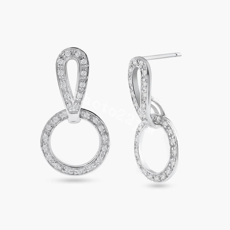 Aretes Círculos Móviles con Circonita en Plata 925 – Brillo en movimiento
