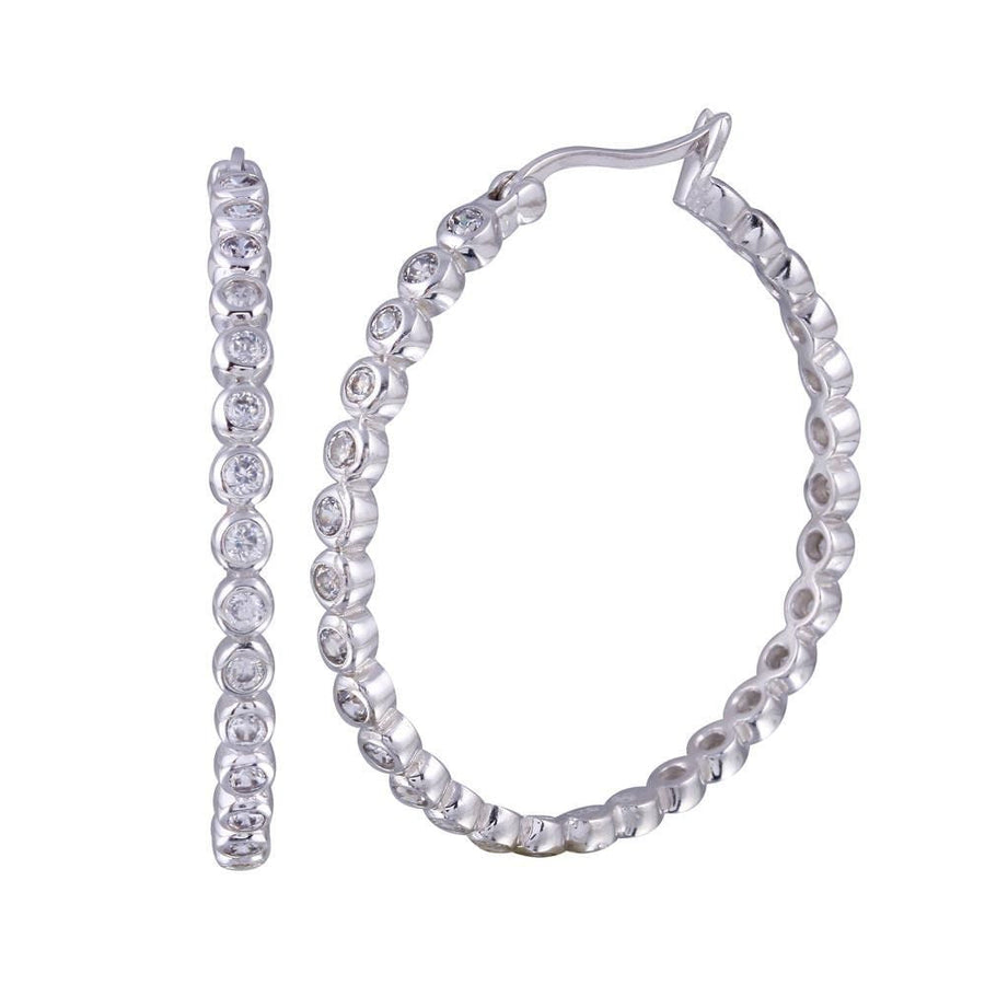 Aretes Aro Mini con Circonitas en Plata 925 – Elegancia atemporal