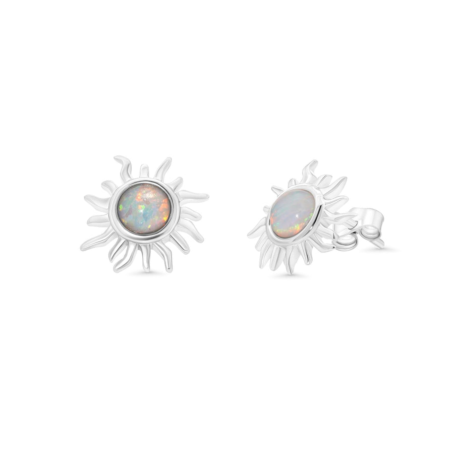 Broqueles Ópalo Soleado en Plata 925 – Toque celestial