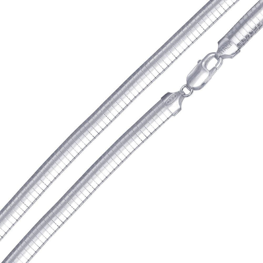 Cadena Omega Plana de 4 mm en Plata 925 – Acabado pulido
