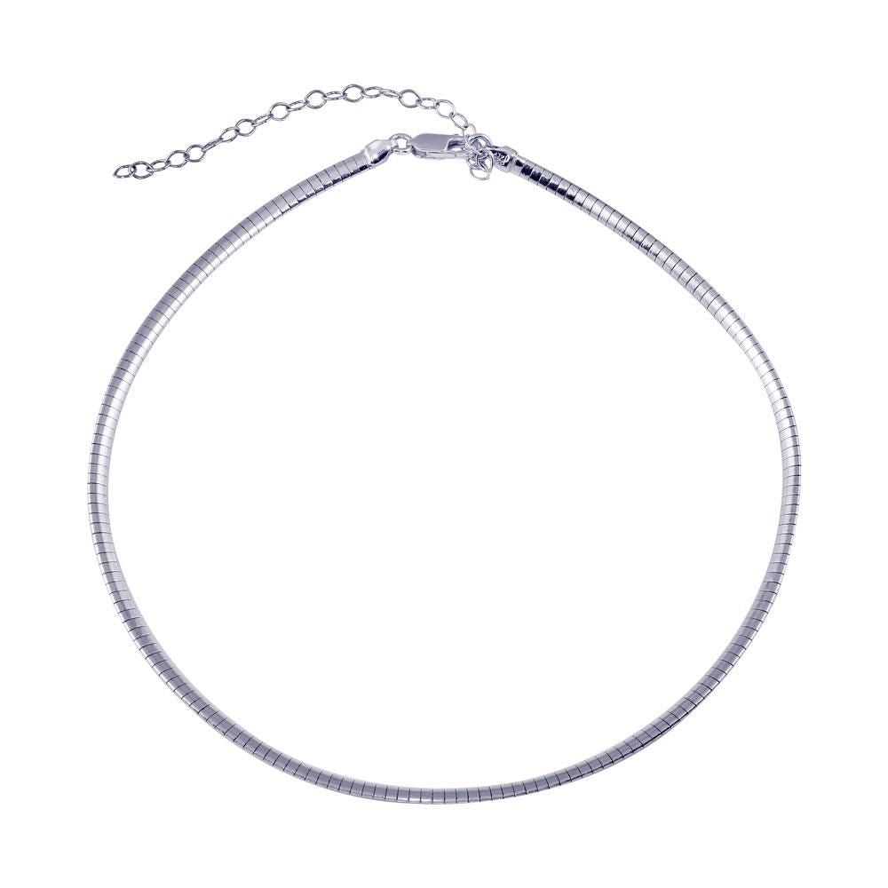 Cadena Omega Plana de 4 mm en Plata 925 – Acabado pulido