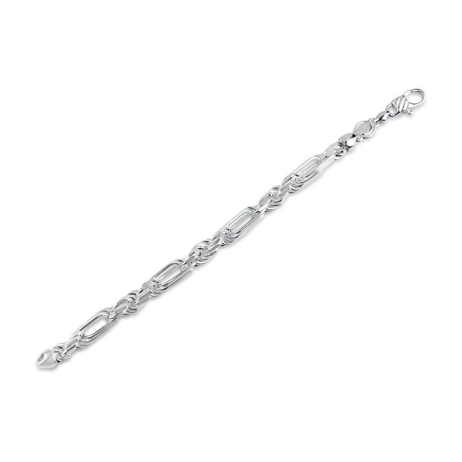 Cadena Figarope de 4,6 mm en Plata 925 – Textura trenzada