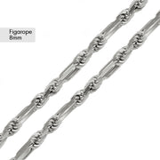 Cadena Figarope de 4,6 mm en Plata 925 – Textura trenzada