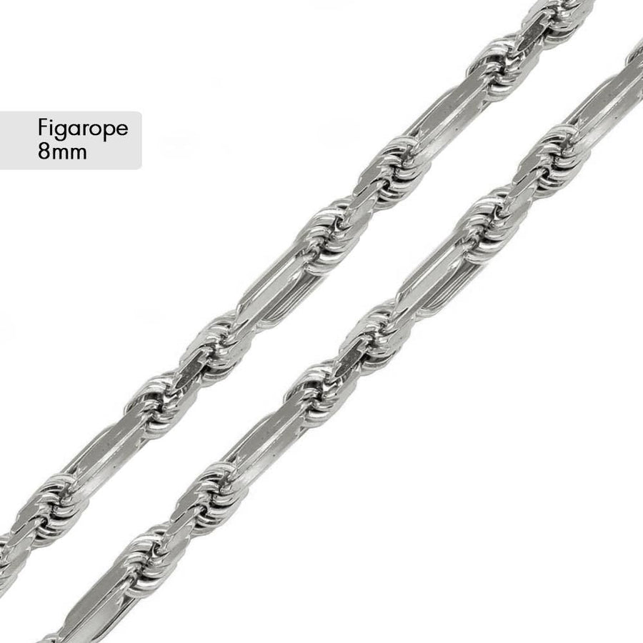Cadena Figarope de 4,6 mm en Plata 925 – Textura trenzada