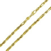 Cadena Figarope de 4,6 mm en Plata 925 – Textura trenzada