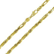 Cadena Figarope de 4,6 mm en Plata 925 – Textura trenzada