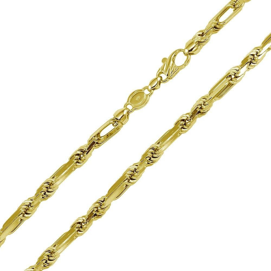 Cadena Figarope de 4,6 mm en Plata 925 – Textura trenzada