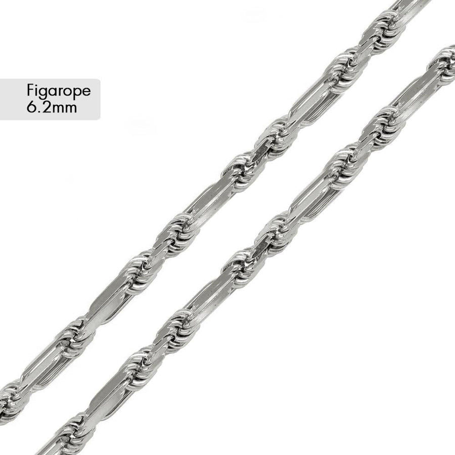 Cadena Figarope de 4,6 mm en Plata 925 – Textura trenzada