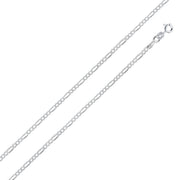 Cadena Figaro de 7,8 mm en Plata 925 – Acabado pulido