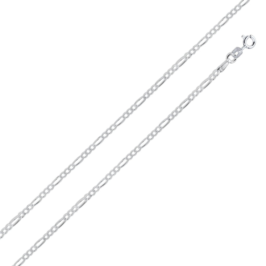 Cadena Figaro de 7,8 mm en Plata 925 – Acabado pulido