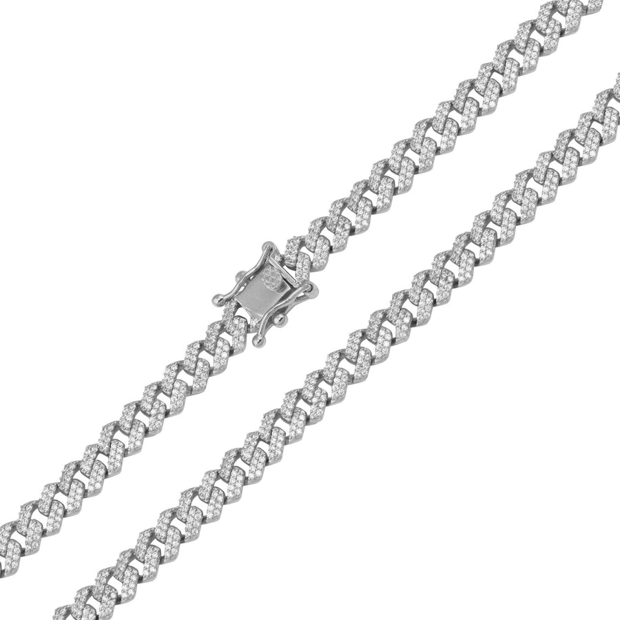 Cadena Miami con Circonitas de 7,2 mm en Plata 925 – Brillo que destaca