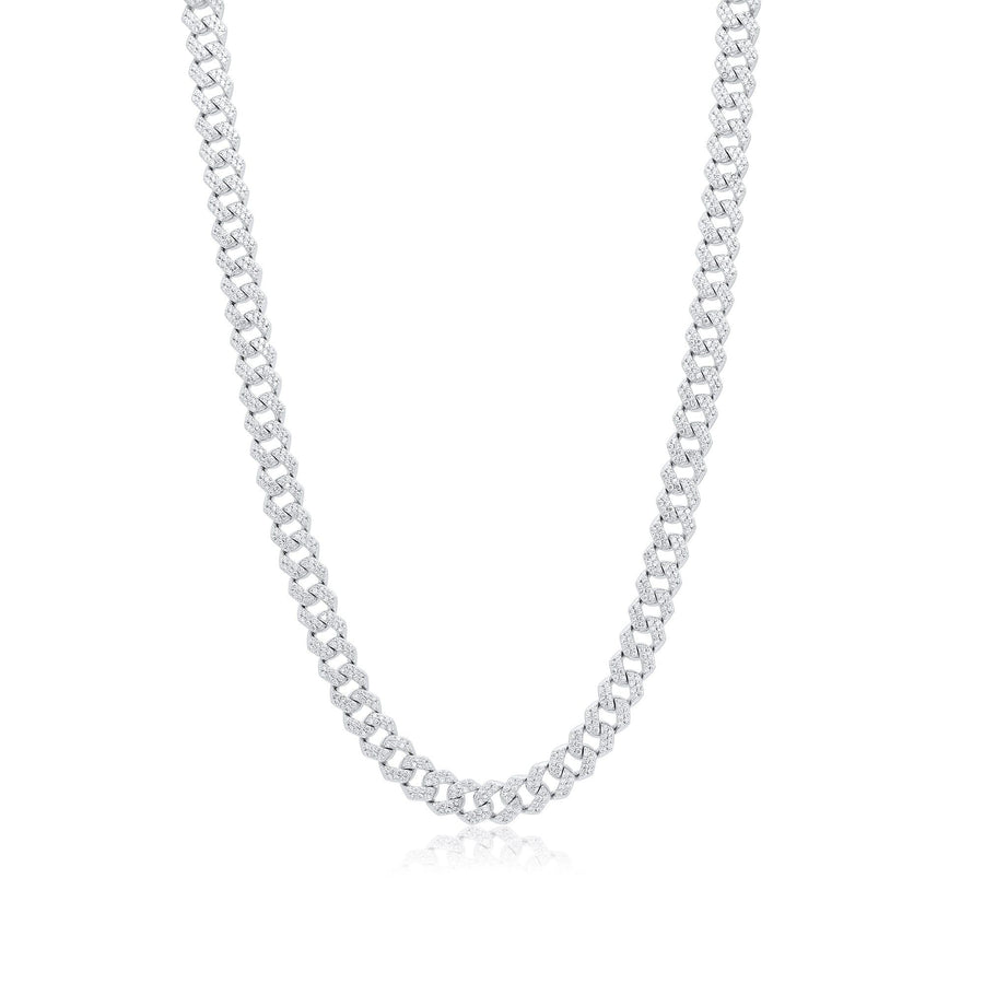 Cadena Miami con Circonitas de 7,2 mm en Plata 925 – Brillo que destaca