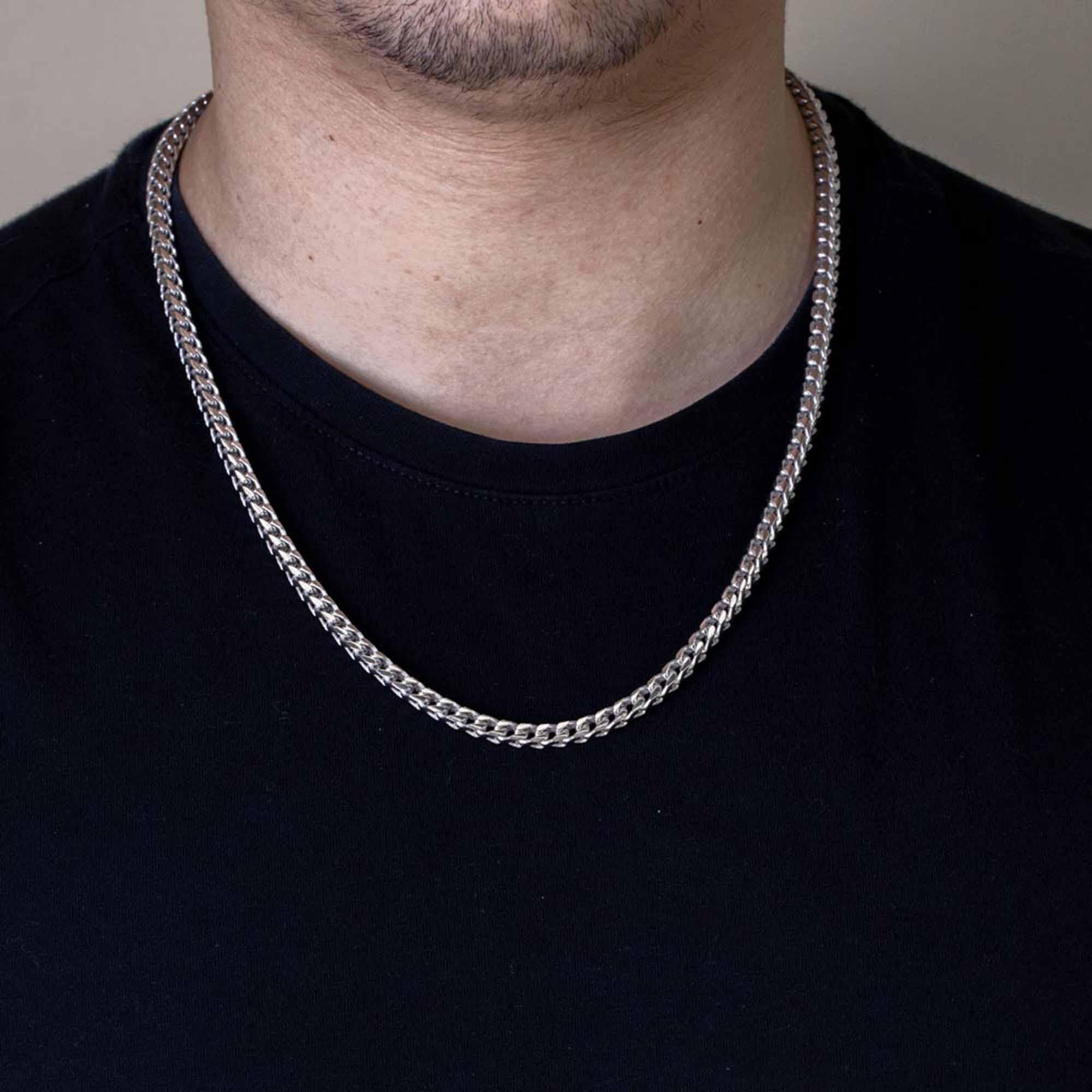 Cadena Franco en Plata 925 – Eslabón texturizado y versátil