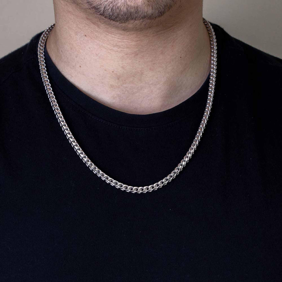 Cadena Franco en Plata 925 – Eslabón texturizado y versátil