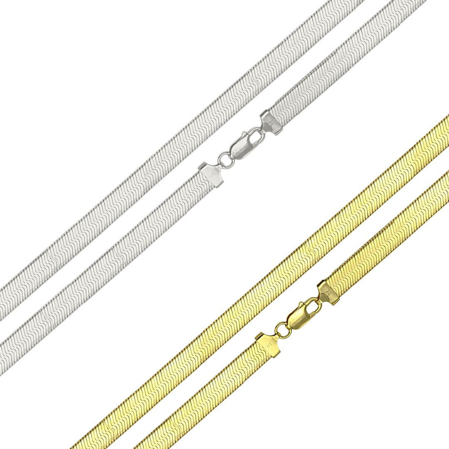 Cadena Espiga de 4,5 mm en Plata 925 – Textura con brillo